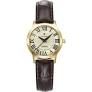 JdM horloge dames staal geel verguld met lerenband JWL04904