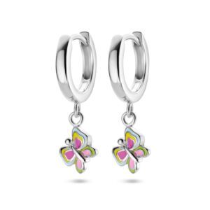 Zilveren oorringen vlinder multi 11,5x2mm 1336089