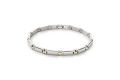 Boccia armband titanium met geel verguld 03067-02