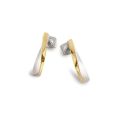 Boccia oorstekers titanium met geel verguld 05035-03