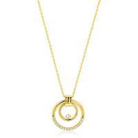 Zilveren collier geel verguld met zirkonia ZIC2819