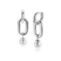 Zilveren oorbelbedels im parel ZICH2821