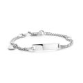 Zilveren plaat armband met hartje 9-11cm 1329662