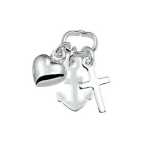 Zilveren hanger geloof en liefde 1018598