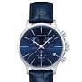 Certina DS 8 chrono horloge heren staal met leren band blauw C0454171604100
