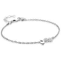 Zilveren armband klavertje-hart met zirkonia ZIA2783