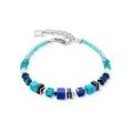 CdL armband blauw/groen/staal 3046/30-0607