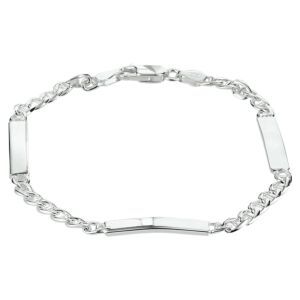 Zilveren armband 3xplaatje 19cm 1002361
