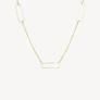 Gouden collier met parelmoer paperclip 3204YMP
