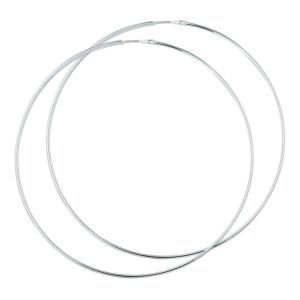 Zilveren oorringen 75mmx1,5mm 1012588