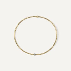 Chimento geelgouden collier 18K met briljant 0.23 crt G/VS 42cm 1G00915BB2420