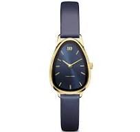 DD horloge dames staal-geel lerenband IV28Q1306