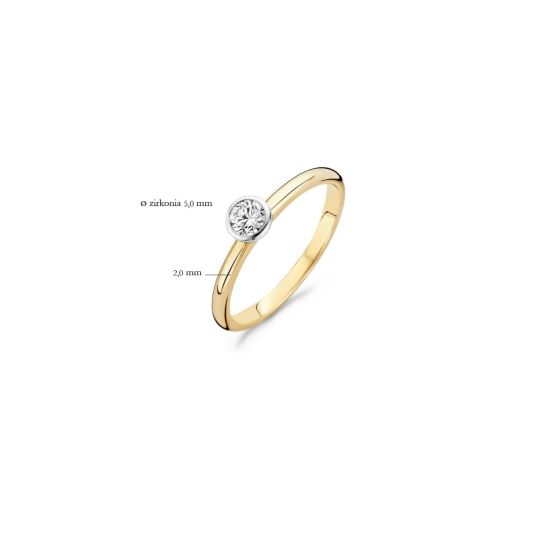 Gouden ring zirkonia mt 54 1124BZI/54 