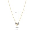 Gouden collier 3x cirkel 3055BGO