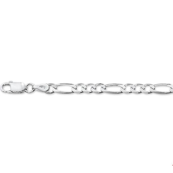 Zilveren collier figaro 4mm 60cm 1001938
