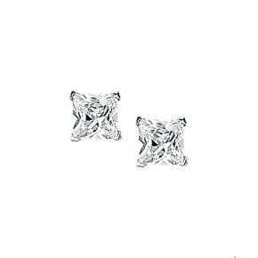 Zilveren oorstekers zirkonia vierkant 5mm 1306163