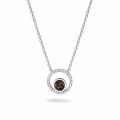 Zilveren collier rond zirkonia 601S