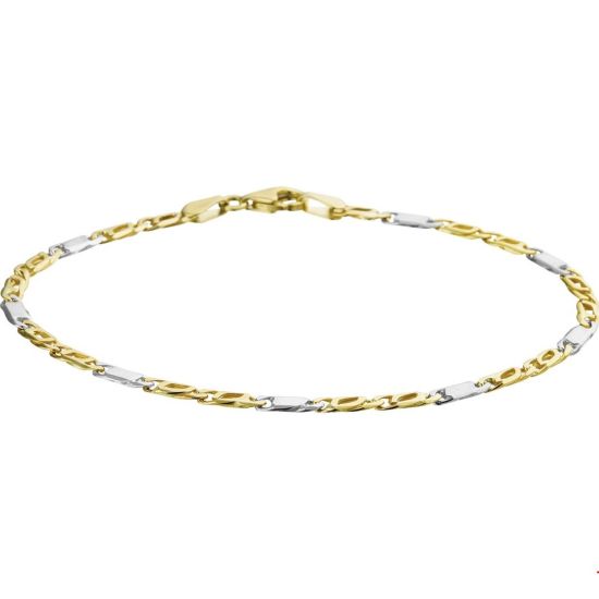 Gouden armband bicolor 19cm 4203055
