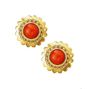 Gouden oorstekers bloedkoraal 4006042
