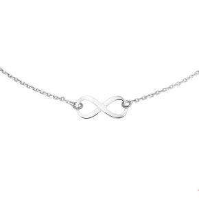 Zilveren collier met infinity 41-45cm