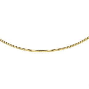 Zilver gl verguld collier 45cm