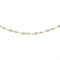 Gouden collier bicolor 44cm