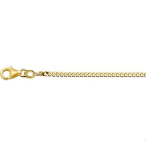 Geelgouden gourmet collier 50cm 2.2mm 7gr