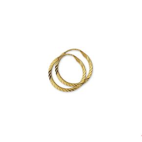Gouden oorringen gediamanteerd 1.3x15mm 4001387