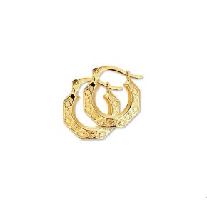 Gouden oorringen lapide 17mm 4013352