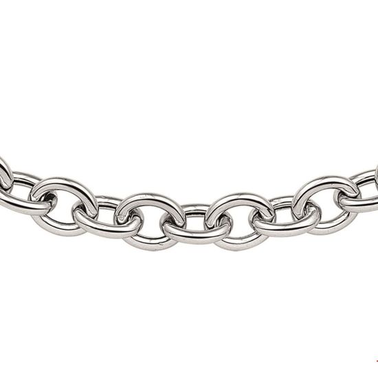 Zilveren collier ovaal jasseron 45cm 1320711
