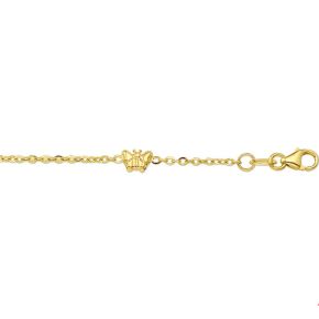 Gouden armband 3x vlinder 11-13cm 4016118