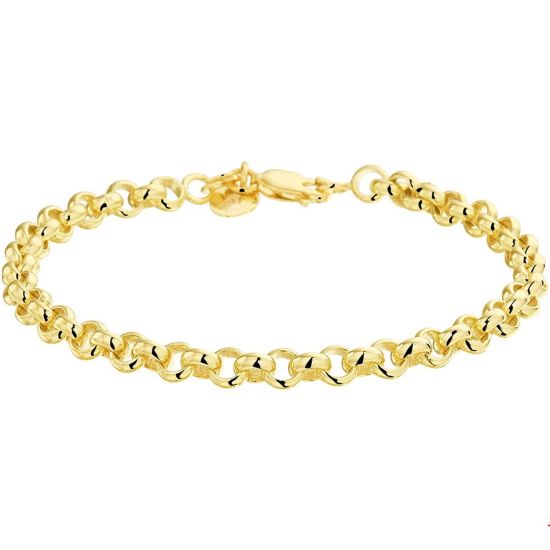 Gouden armband zilveren kern jasseron 5mm 19cm 1.85gr 5000109