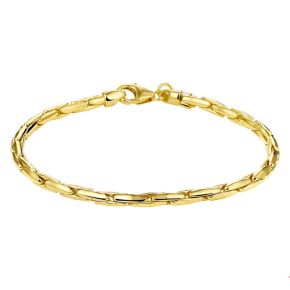 Gouden armband zilveren kern cardano 19cm 3mm 2.64gr 5000124