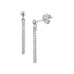 ZIlveren oorstekers zirkonia 1325614