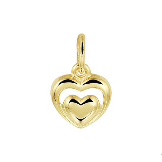 Gouden hanger hartje 8x8mm 4019924