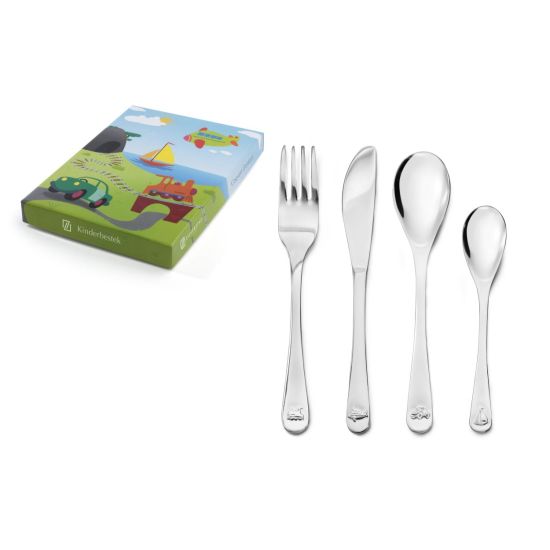 4-delig kindercouvert staal voertuigen 