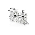 Zilverstad verzilverde spaarpot ''locomotief''