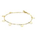 Gouden armband 7x rond plaatje ZGA167