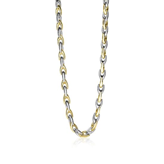 Zilver collier verguld bicolor ZIC1641BG