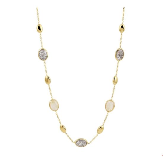 Gouden collier ruthielkwarts 42-45cm 4021004