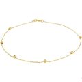 Gouden enkelketting bolletjes 24-26cm 4020718