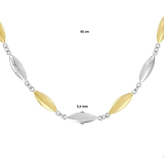 Gouden collier bicolor 45cm 4208393