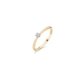 Gouden ring bicolor zirkonia 1186BZI/56