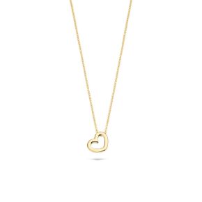 Gouden collier open hart 3081YGO