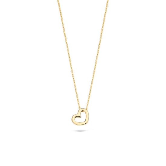 Gouden collier open hart 3081YGO