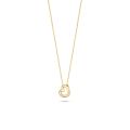 Gouden collier open hart 3081YGO