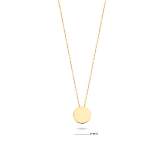 Gouden collier plaatje 3080YGO