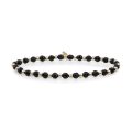 SJ armband onyx/geel  SBG-GEM07-3MM-MIX