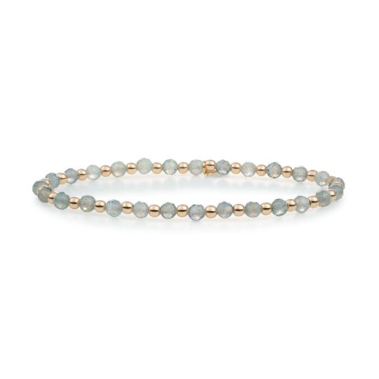 SJ armband labradorite geel verguld SBG-GEM18-3MM-MIX