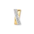 Gouden hanger bicolor zirkonia HV426610
